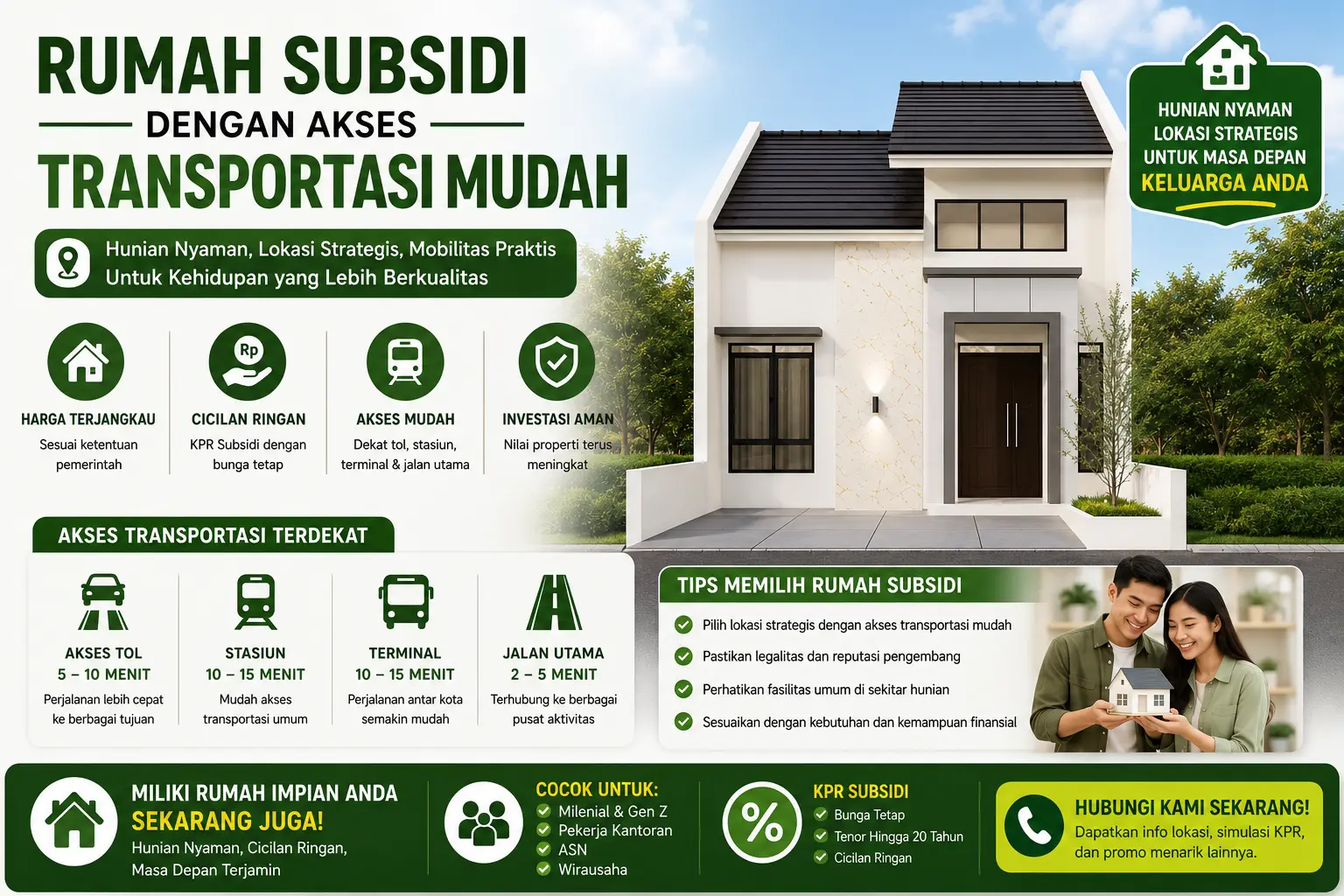 Rumah Subsidi dengan Akses Transportasi Mudah